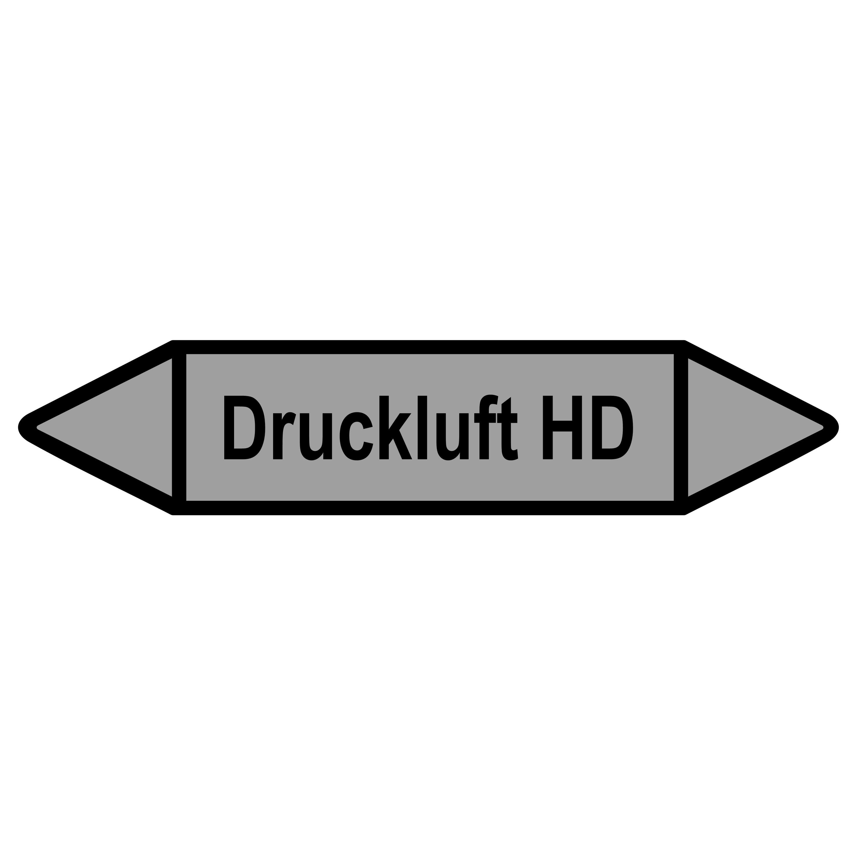 Rohrleitungskennzeichnung - Pfeil - Gruppe 3 / Luft