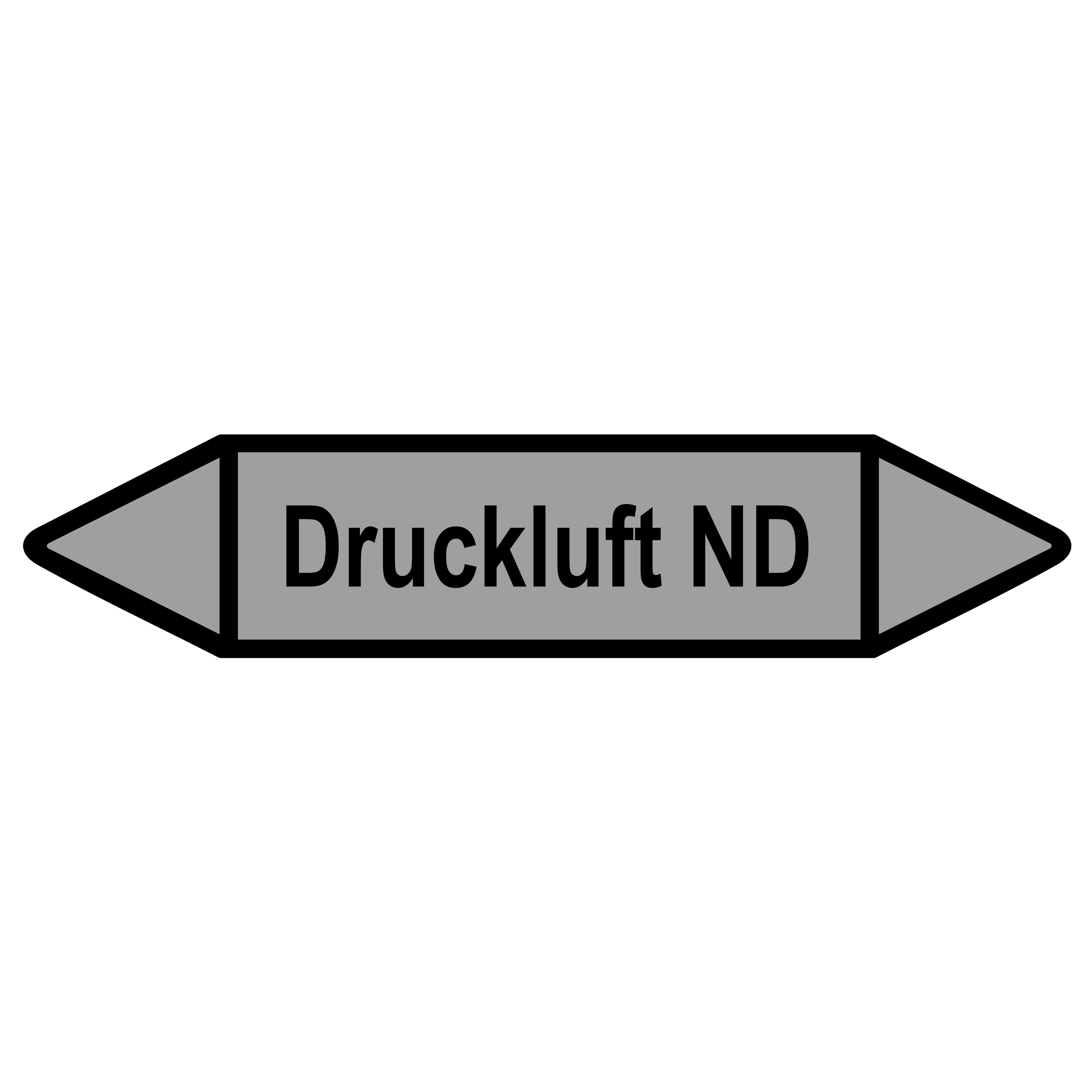 Rohrleitungskennzeichnung - Pfeil - Gruppe 3 / Luft