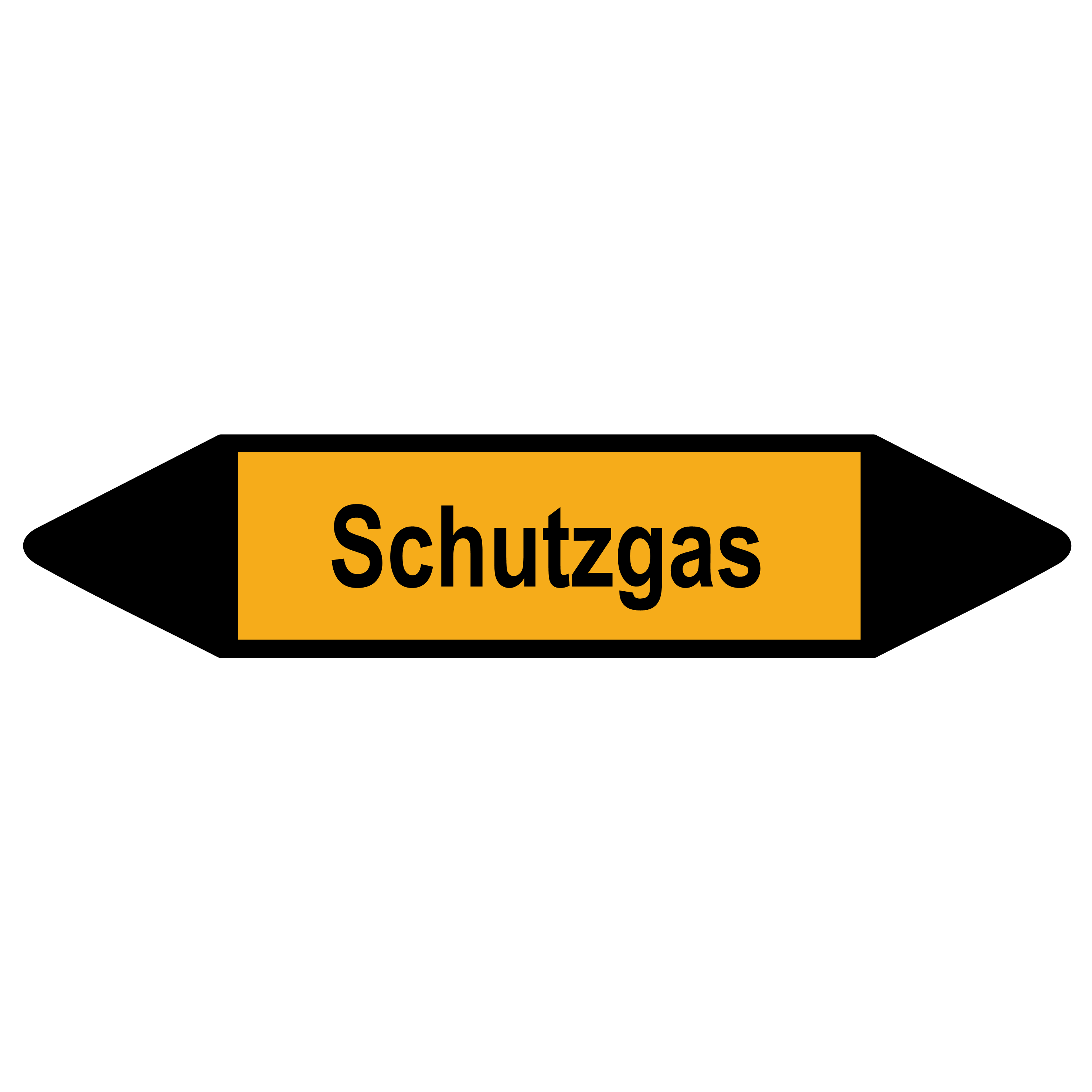 Rohrleitungskennzeichnung - Pfeil - Gruppe 5 / Nichtbrennbare Gase