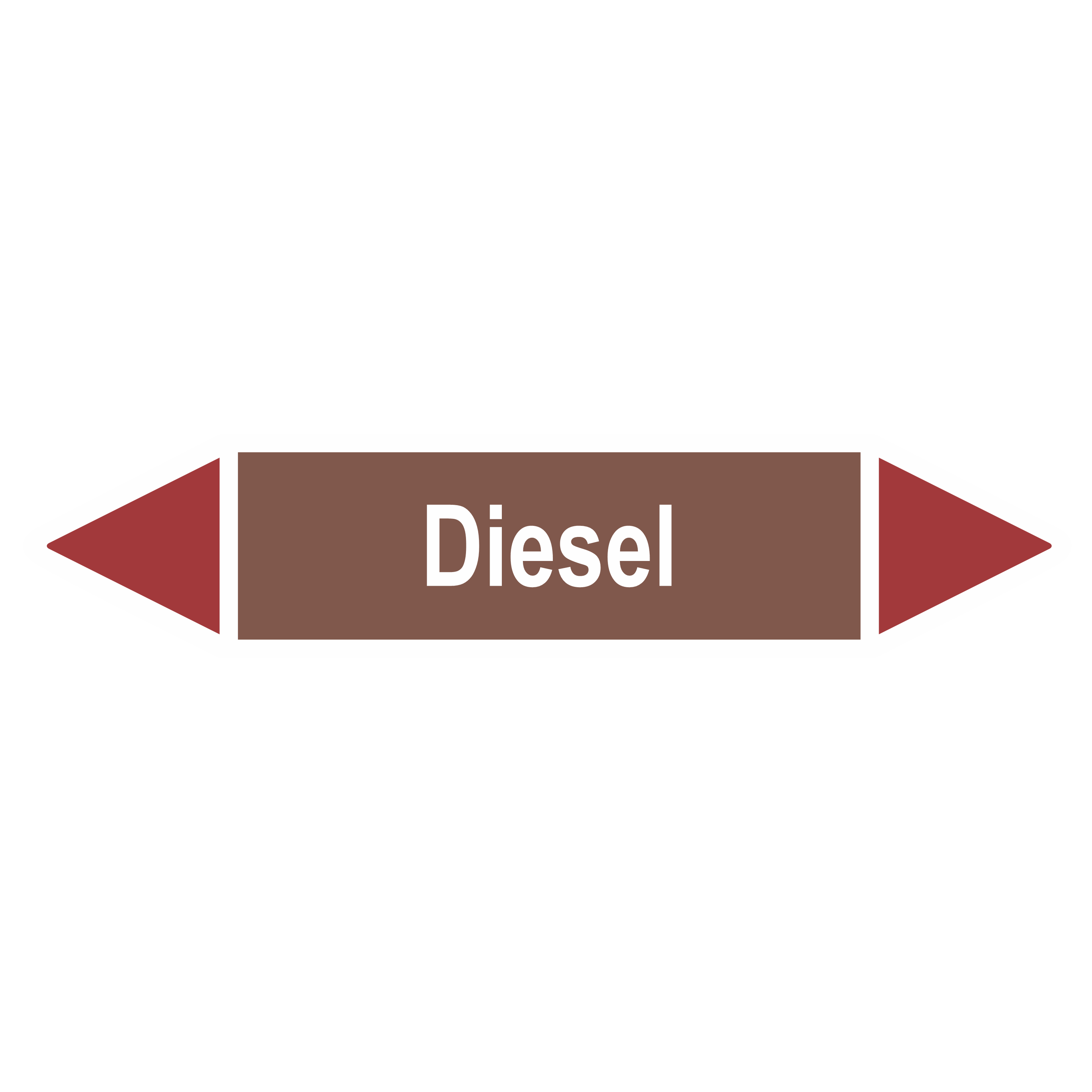 Rohrleitungskennzeichnung - Pfeil - Gruppe 8 / Brennbare Flüssigkeiten