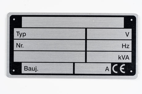 Maschinen Typ Schild 74x37mm