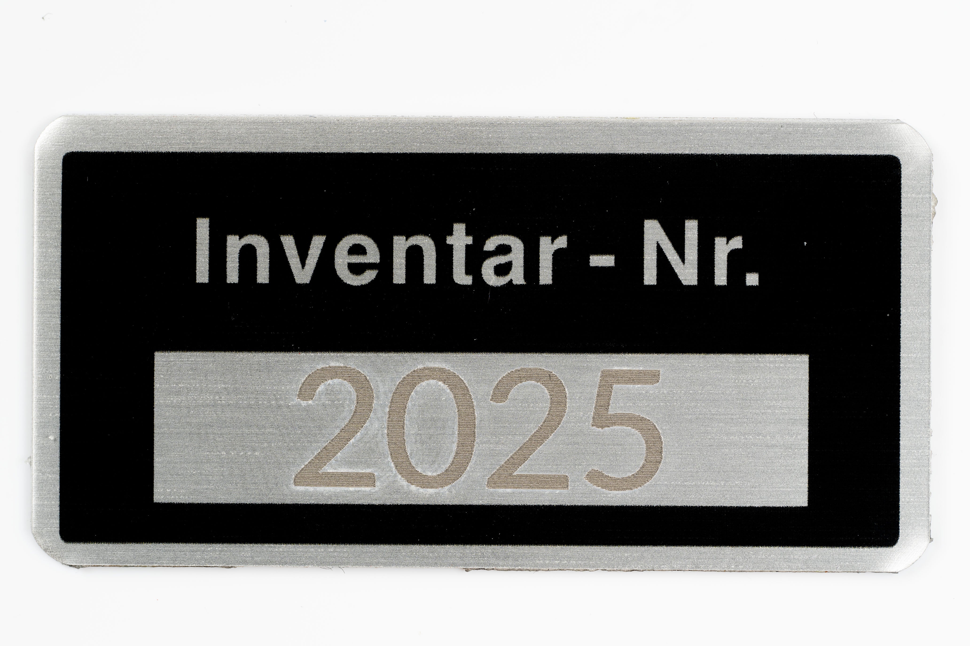 Inventar Nummer Schild 52x26mm