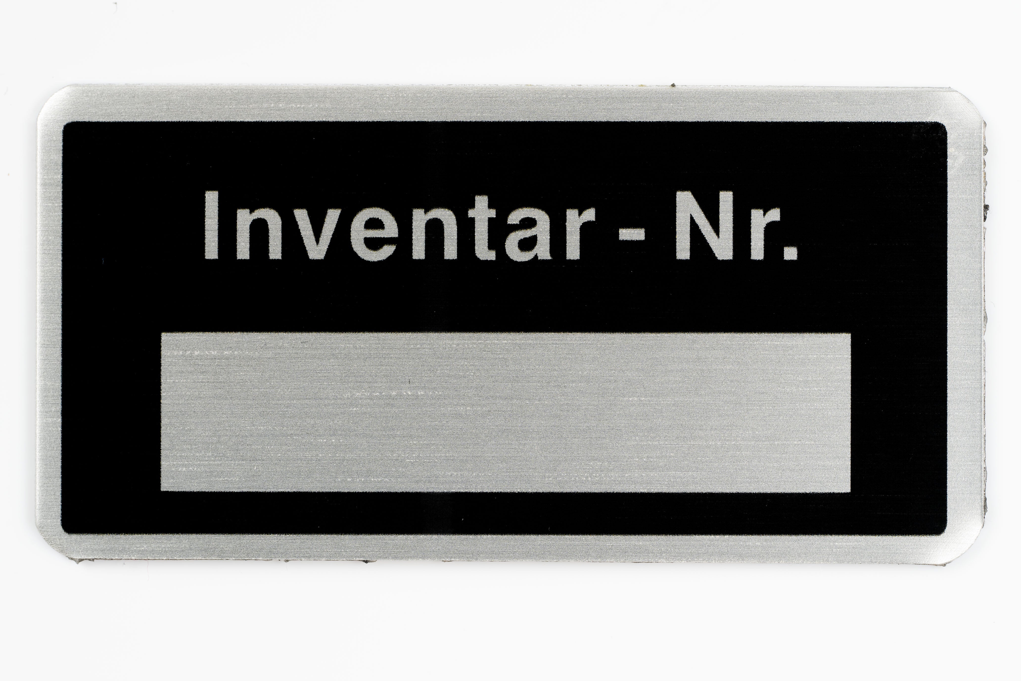 Inventar Nummer Schild 52x26mm