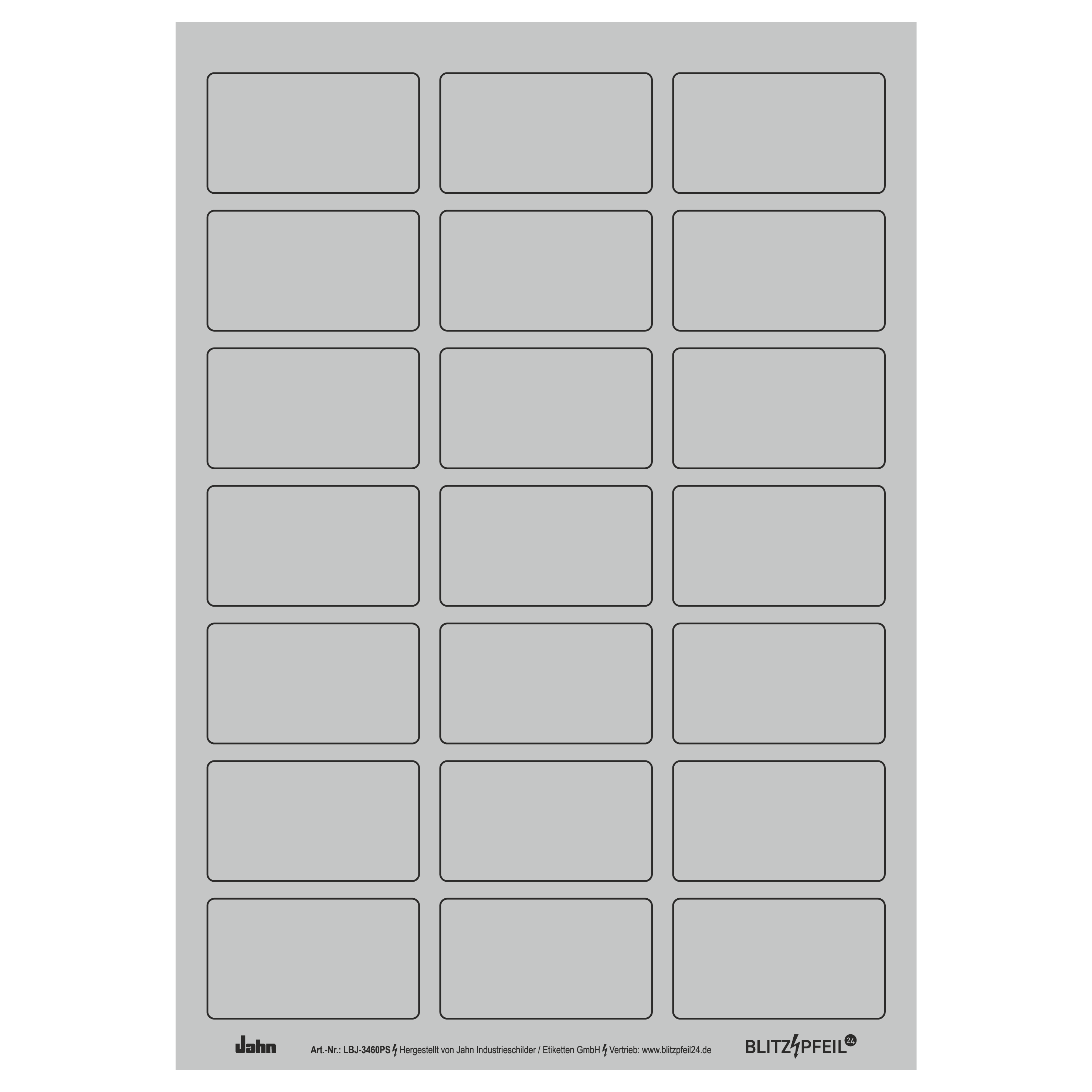 Laseretiketten silber / gestanzt