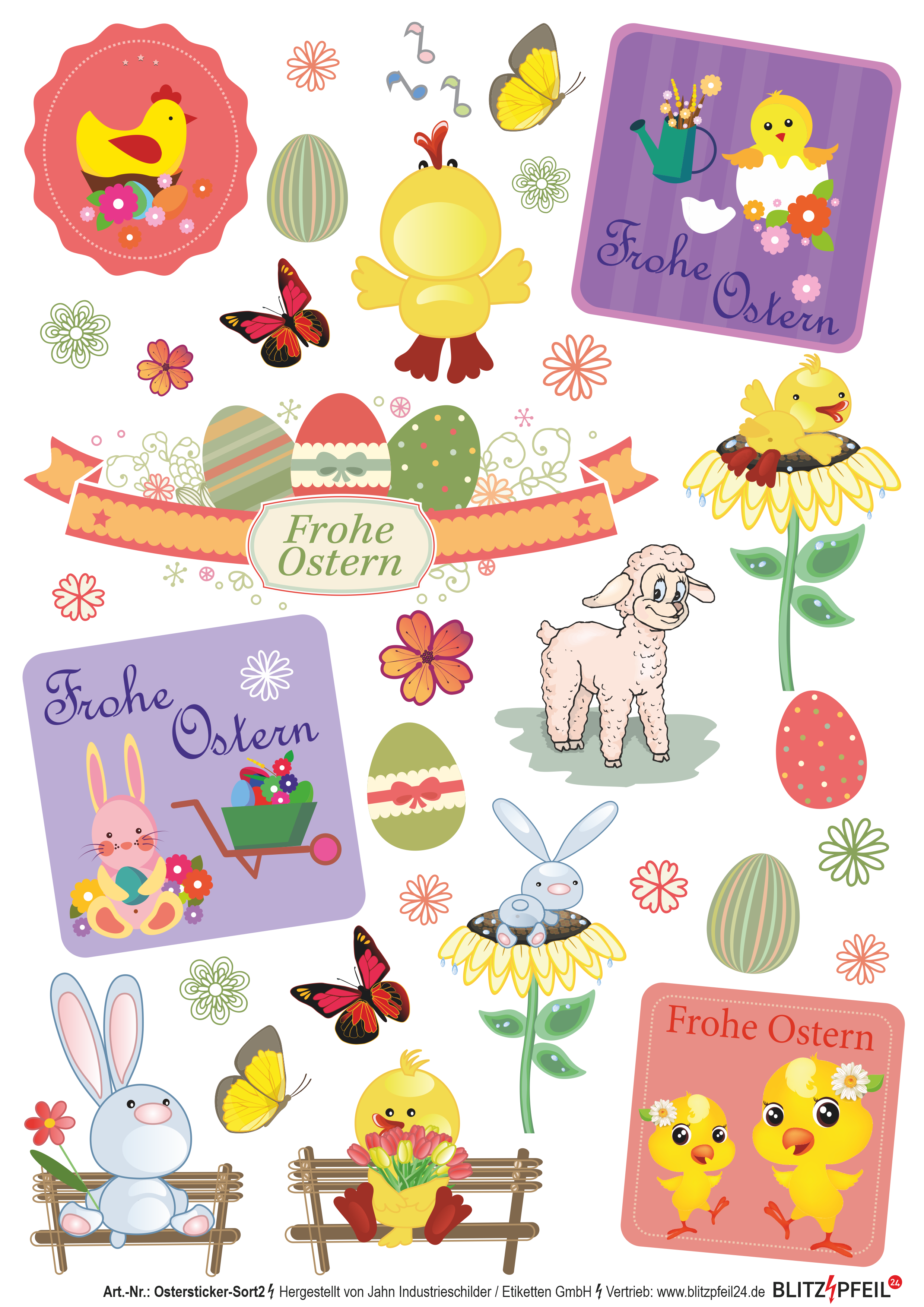 Oster Sticker - Frohe Ostern