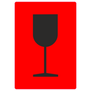 Verpackungskennzeichnung - Zerbrechlich / Glas