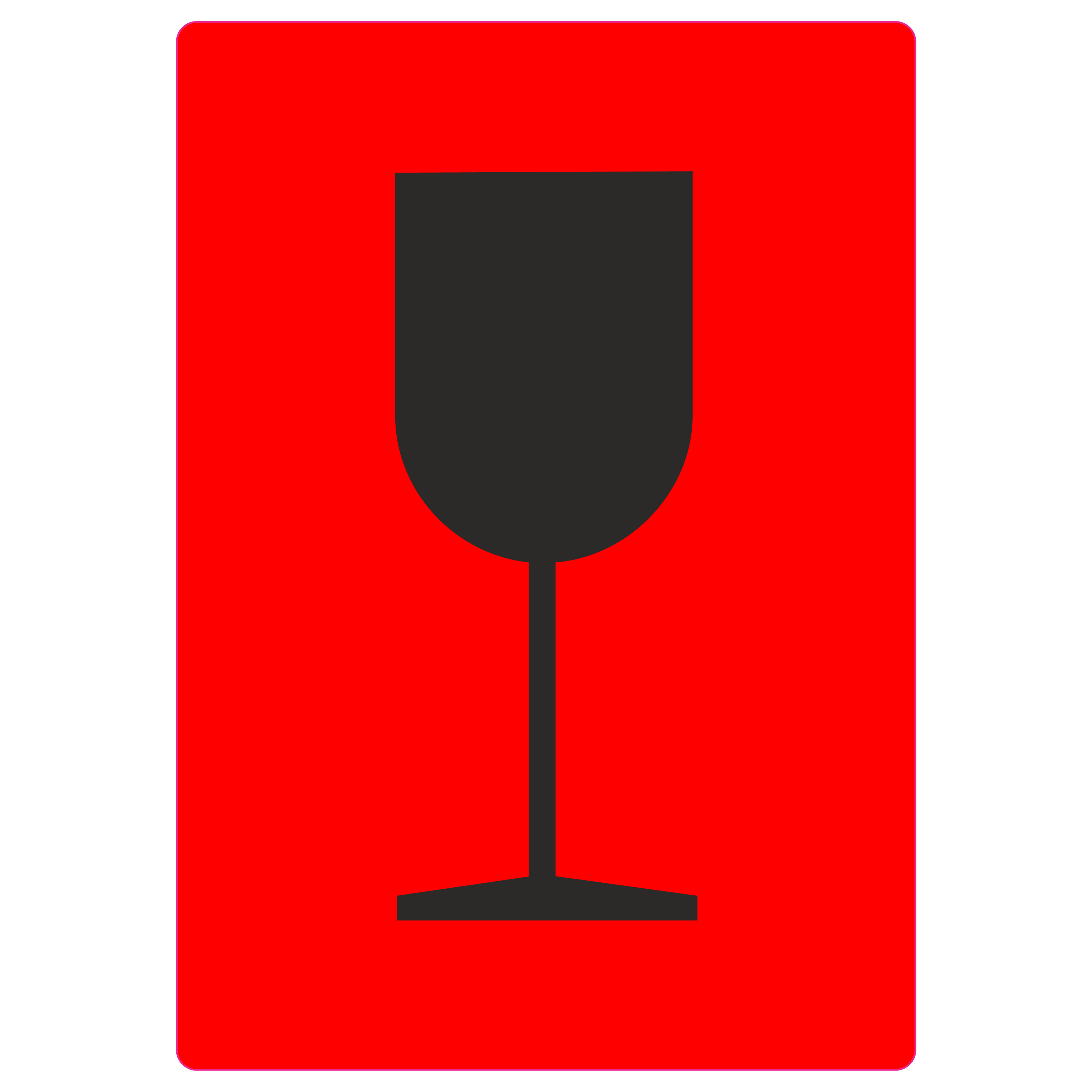 Verpackungskennzeichnung - Zerbrechlich / Glas