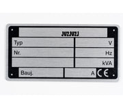Maschinen Typ Schild 74x37mm