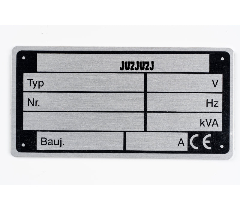 Maschinen Typ Schild 74x37mm