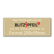 Rechteck 250mm x 95mm